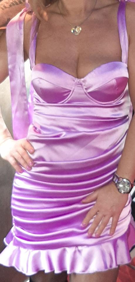 Fialové šaty., mexton,36