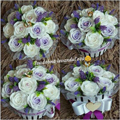 Mydlové boxy, kyticky, dekoracie, 