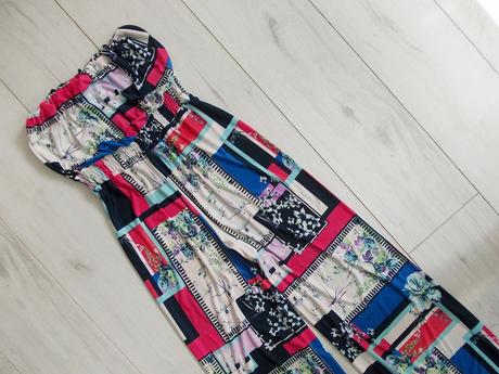 Pestrofarebný overal bez ramienok, xs