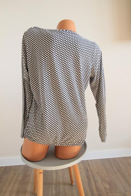 Bodkovaný bavlneno viskózový top, l/xl, l