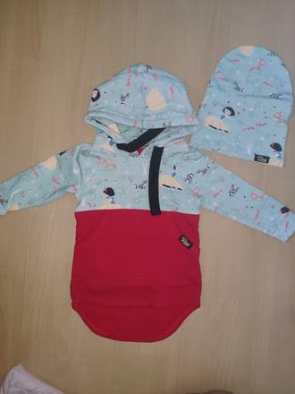 Rebel mikina a čiapka, rebel kids,80