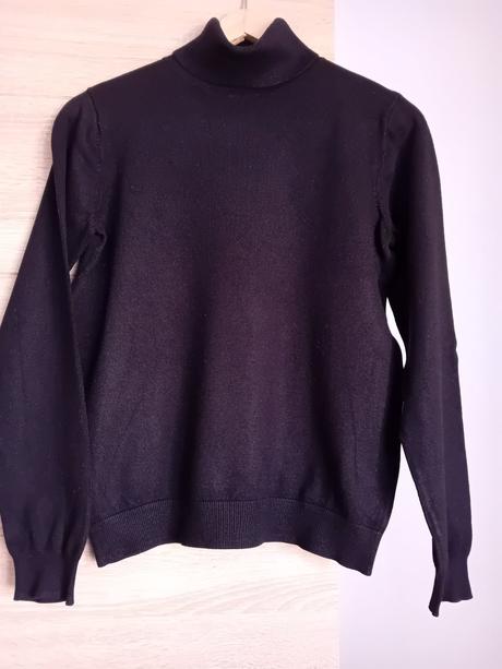 Tenší čierny rolák, h&m,s