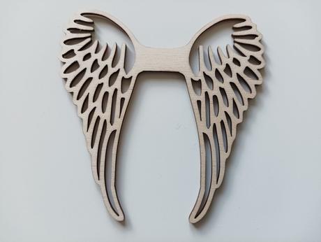 Drevené anjelské krídlo 10cm x 10cm, 