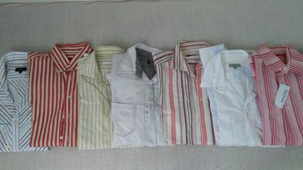 Balík -  košele prúžkované - dlhé rukávy, l