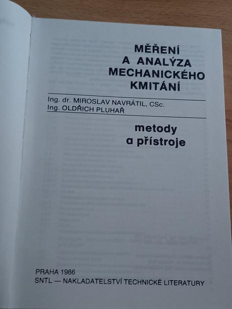 Měření a analýza mechanického kmitání navrátil, 