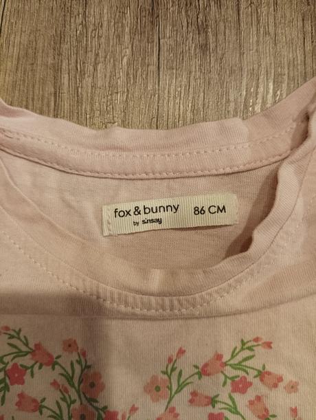Kvetinkove tricko pre dievcatko, fox & bunny,86