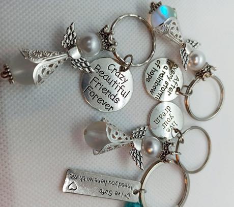 Handmade kľúčenky-anjelikovia na kľúčenku, 