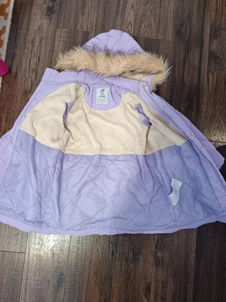 Fialová zimná bunda zateplená, kik,122