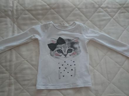 Tričko s mačičkou, h&m,110
