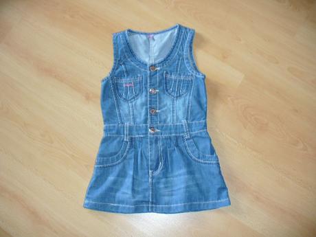 Krásne riflové šaty 6-9r., 122