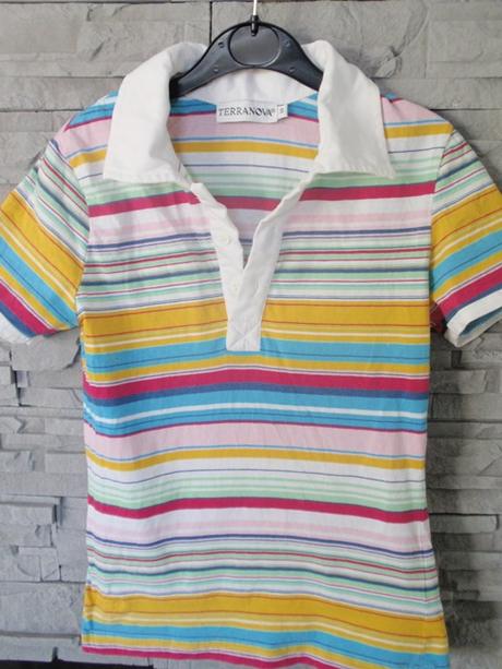 Pásikové tričko s límcami, terranova,s