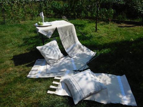 Závesy z tkaného plátna,