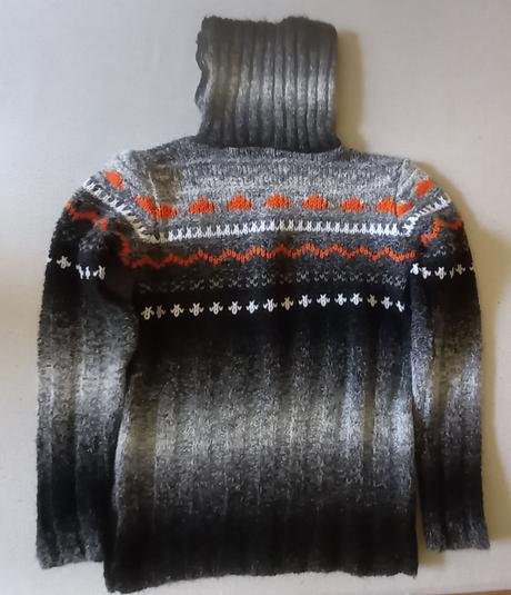 Dievčenský pásikavý štrikovaný rolák, 164