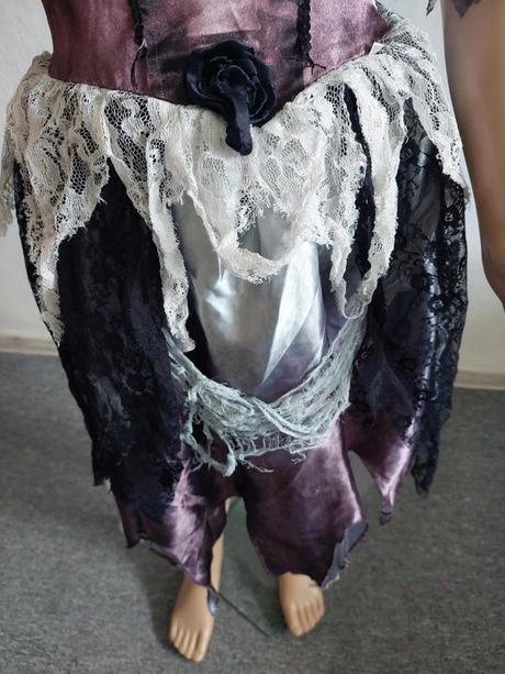 Zombie kostra/nevesta karnevalové šaty veľ.134-140,