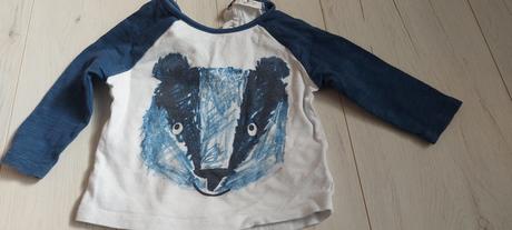 Tričko s obrázkom akoby kresleným, next,68