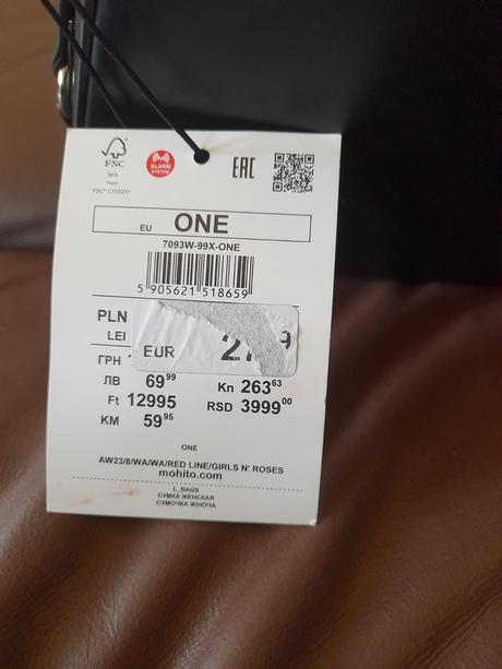 Módna kabelka, mohito