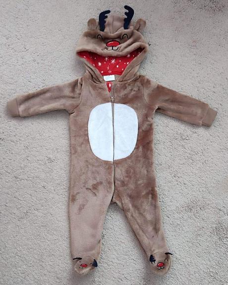 Detský vianočný overal, sobík, veľkosť 74, pepco,74