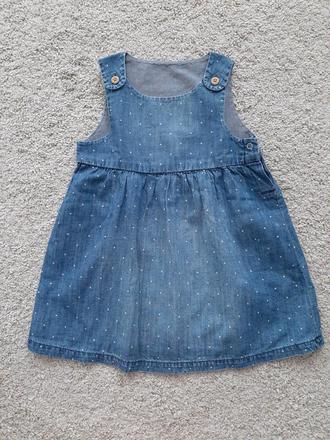 Riflové šaty, h&m,86