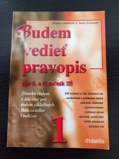 Budem vedieť pravopis 1 (pre 5. a 6. ročník zš), 