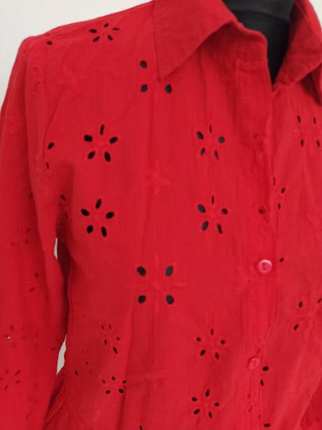 Červená blúzka z madeiry.vel.38, 38
