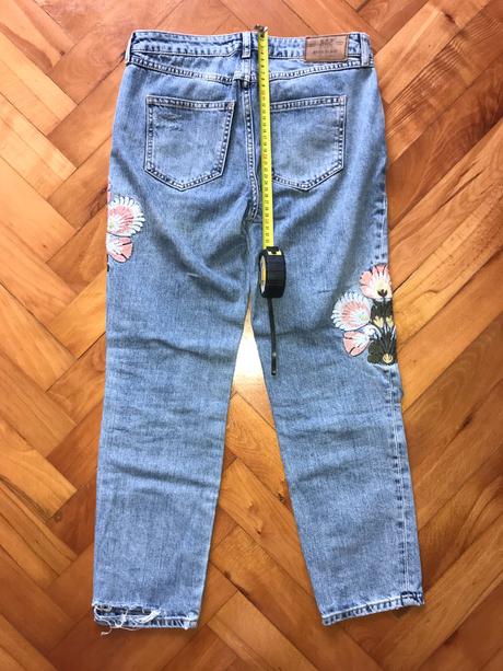 Krásne rifle/džínsy s kvetinkami, river island,36