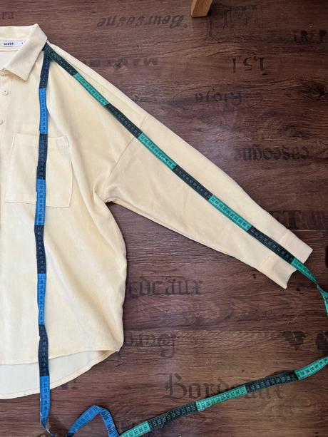 Žltá menčestrová košeľa cropp, s