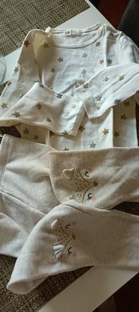 Vianočný komplet, h&m,140