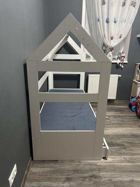 Detská posteľ domček, šírka (cm): 80,dĺžka (cm): 180