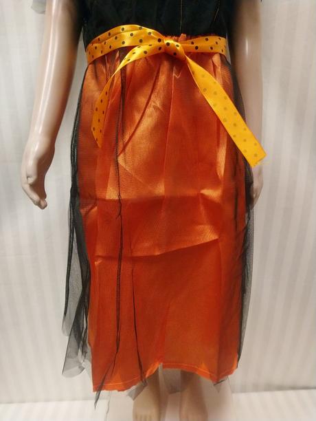 2 dielny kostým čarodejnica čierno oranžov 116-122, 