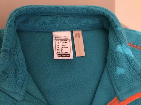 Fleecova mikina, decathlon,98