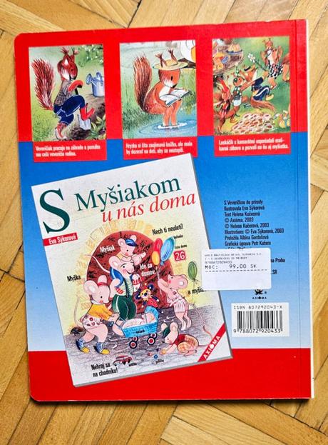 Detská kniha 's veveričkou do prírody',