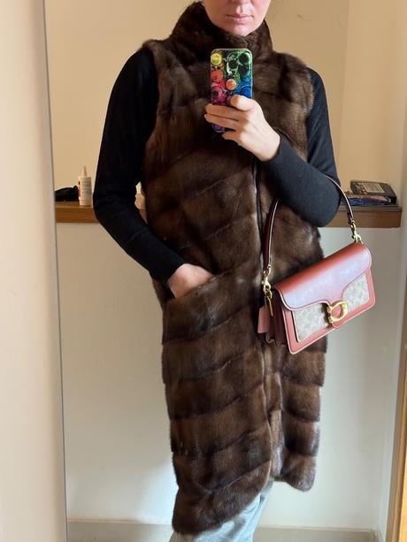 Maxi vesta práva norka 36, 36