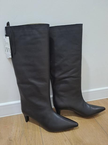 Kožené čižmy zara, zara,38