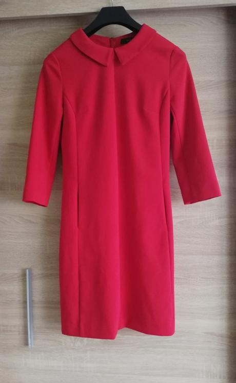 Červené šaty s dlhým rukávom s, reserved,s