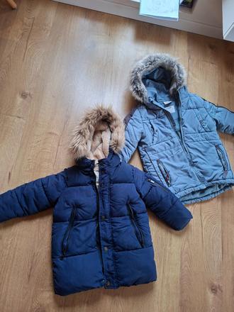 Zimné bundy 110 zara, druhá ako darček 116, zara,110