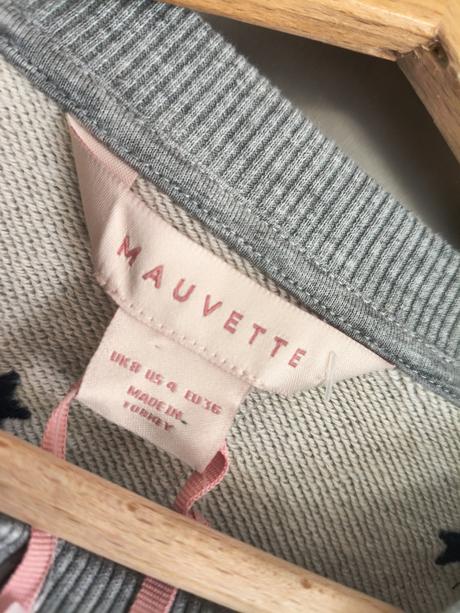 Mauvette kvalitná bavlnená mikina s-m, m / s