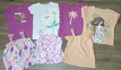 Dievčenské letné tričká 110/116, c&a,110