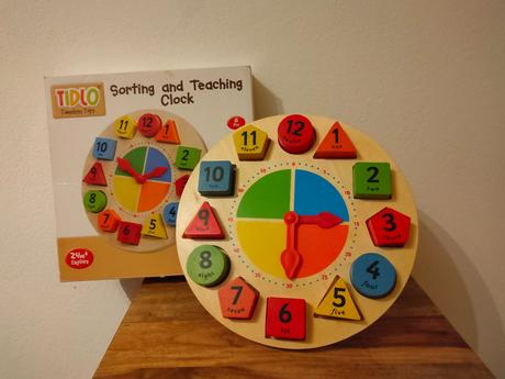 Hodiny drevené hracie a edukačné, 