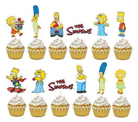 Tortový zápich simpsonovci (12ks) - skladom,tz-137,