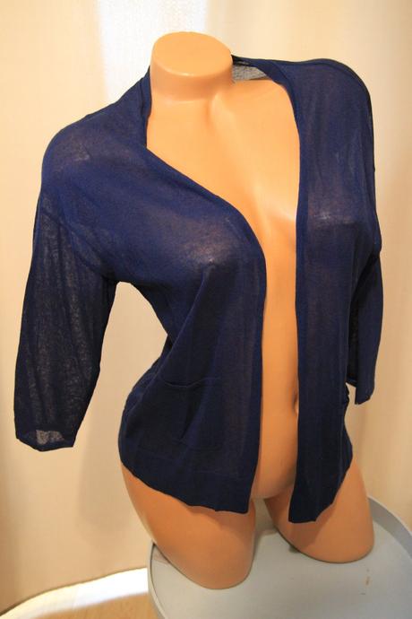 Tmavo modrý kardigan, m, m