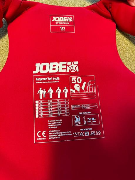 Detská neoprénová vesta jobe, veĺ.152, 35-46 kg,