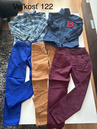 Nohavice 122, modré, h&m,122