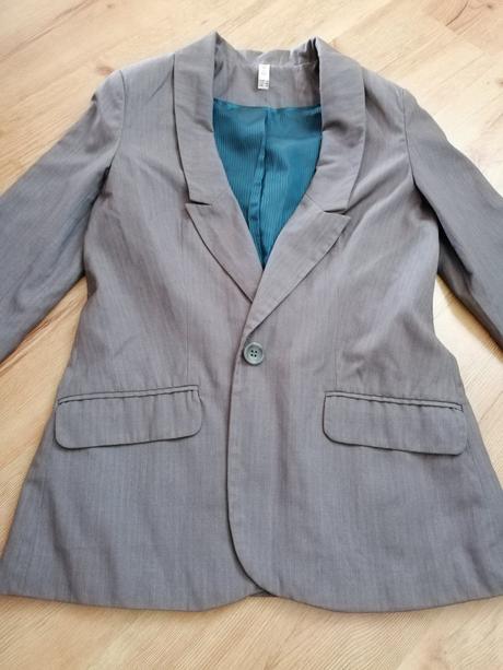 Sivé sako, denim,40