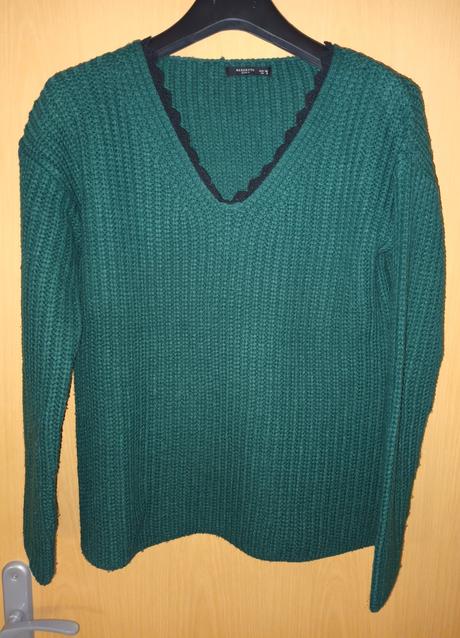 Tmavozeleny pulover 36, reserved,36