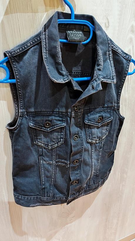 Šedá potrhaná vesta, h&m,xs