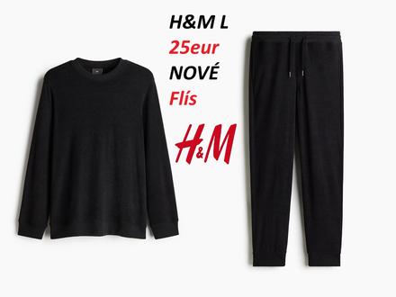 Pyžamo hm čierne, h&m,l