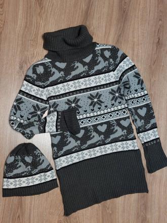 Dlhy sveter a ciapka, m