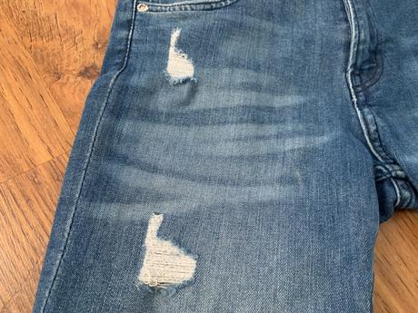 Riflové kraťasy, denim,140