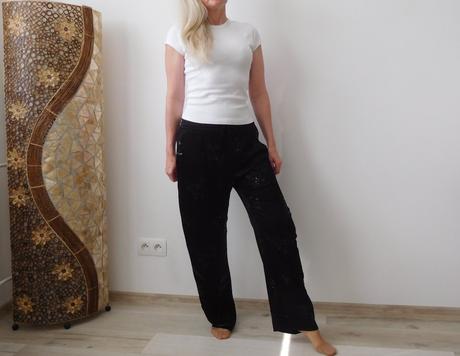 Zara nohavice dámke štrasový vzor, m v,, zara,m