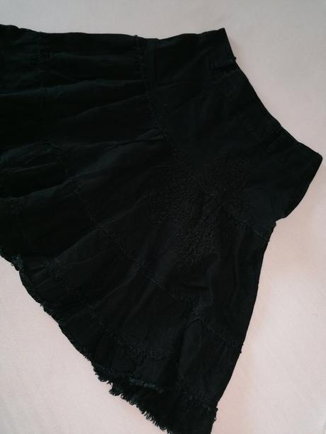 Ľanová a bavlnená sukňa, s